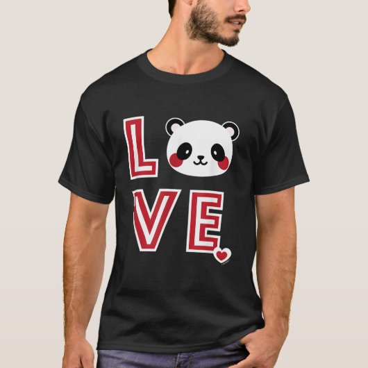 T-shirt Panda aime Panda pour (Devant)