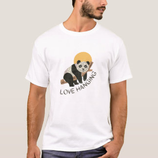 T-shirt Panda aiment être suspendus