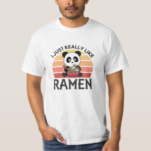T-shirt Panda Alimenté Par Ramen Sweet Kawaii Noodle Panda
