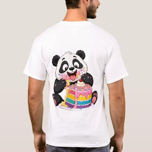 T-shirt Panda amateur de gâteau (Dos)