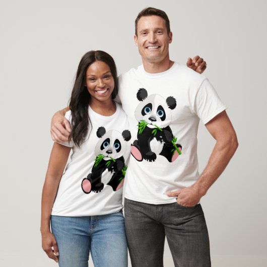 T-shirt Panda amical pour les animaux mignons  (Unisexe)