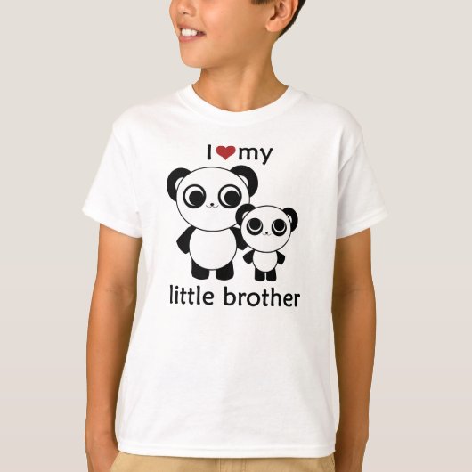T-shirt Panda - amour d'I mon frère de litte (Devant)
