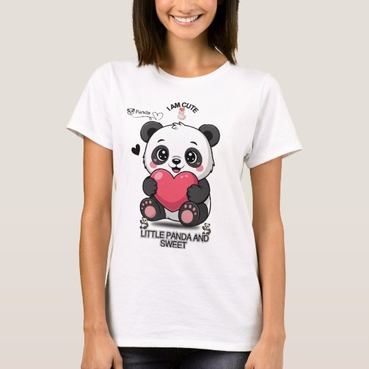 T-shirt PANDA Amusant et Mignon (Devant)