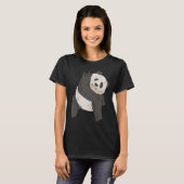 T-shirt Panda Asl Gesture main Sourde Sensibilisation à la (Devant entier)