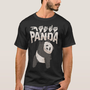 T-shirt Panda Asl Gesture main Sourde Sensibilisation à la