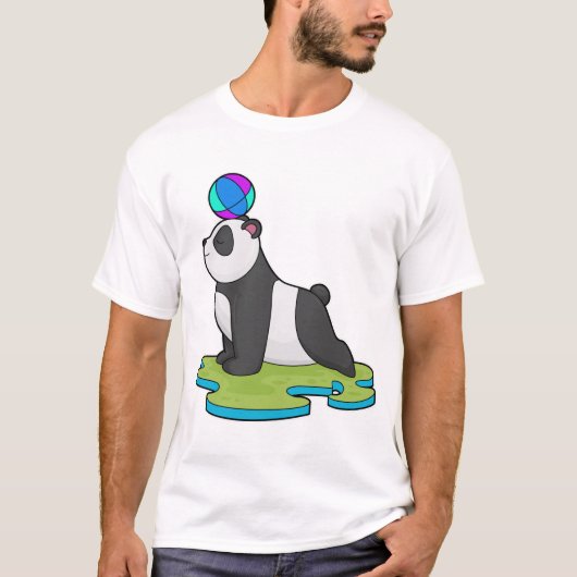 T-shirt Panda at yoga (Devant)