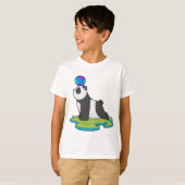 T-shirt Panda at yoga (Devant entier)