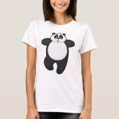 T-shirt Panda au Yoga Exercice d'étirement (Devant)