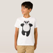 T-shirt Panda au Yoga Exercice d'étirement (Devant entier)