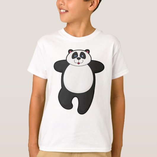 T-shirt Panda au Yoga Exercice d'étirement (Devant)