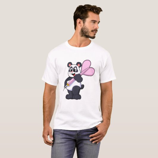 T-shirt Panda aux fléchettes avec Dart (Devant entier)