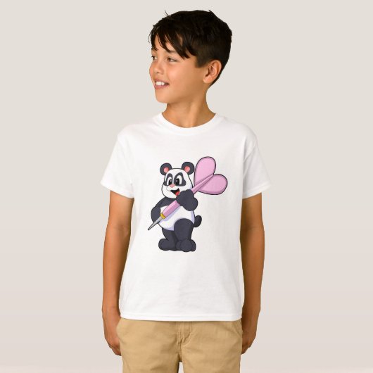 T-shirt Panda aux fléchettes avec Dart (Devant entier)