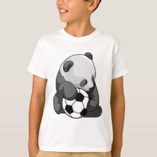 T-shirt Panda avec balle de football