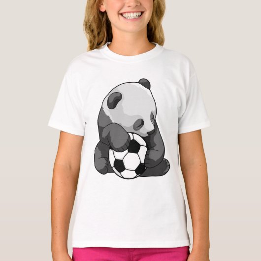 T-shirt Panda avec balle de football (Devant)