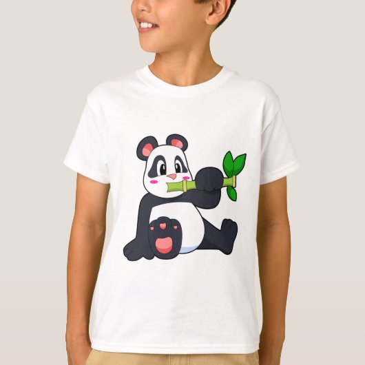 T-shirt Panda avec bambou (Devant)