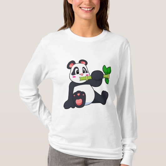T-shirt Panda avec bambou (Devant)
