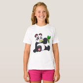 T-shirt Panda avec bambou (Devant entier)