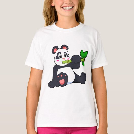 T-shirt Panda avec bambou (Devant)