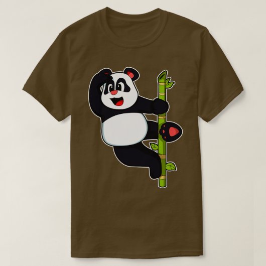 T-shirt Panda avec bambou 1 (Design devant)