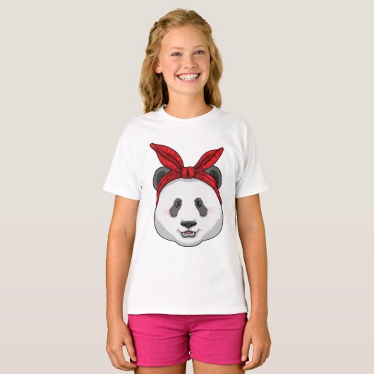 T-shirt Panda avec Bandana (Devant entier)
