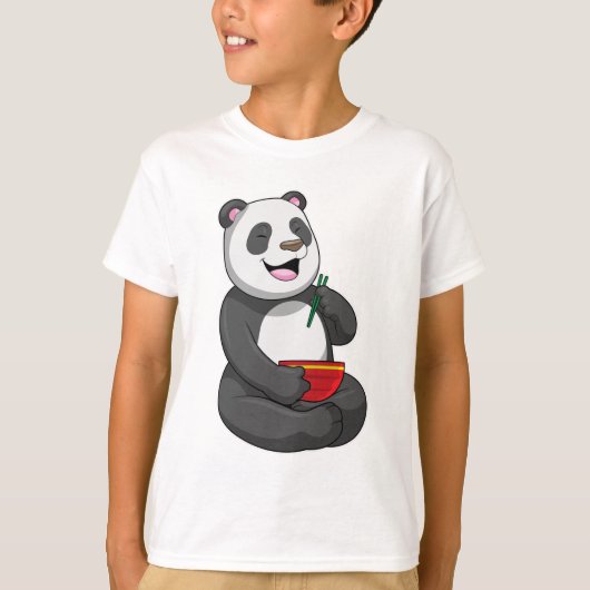 T-shirt Panda avec Bowl Ramen (Devant)