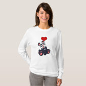 T-shirt Panda avec coeur (Devant entier)