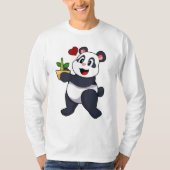 T-shirt Panda avec fleur de bambou (Devant)