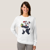 T-shirt Panda avec fleur de bambou (Devant entier)