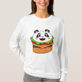 T-shirt Panda avec hamburger (Devant)