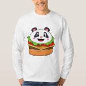 T-shirt Panda avec hamburger (Devant)