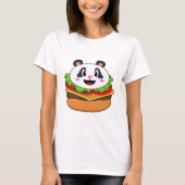 T-shirt Panda avec hamburger (Devant)