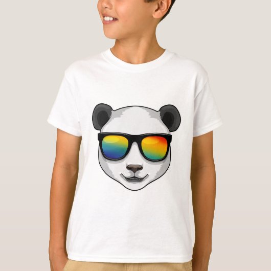 T-shirt Panda avec lunettes de soleil (Devant)