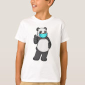 T-shirt Panda avec masque visage (Devant)