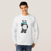 T-shirt Panda avec masque visage (Devant entier)