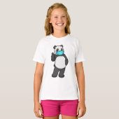 T-shirt Panda avec masque visage (Devant entier)
