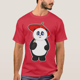 T-shirt Panda avec parapluie