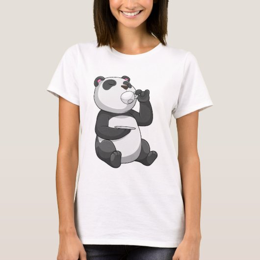T-shirt Panda avec Tasse de Thé (Devant)