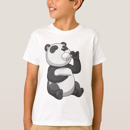 T-shirt Panda avec Tea Cup (Devant)