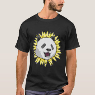 T-shirt Panda avec tournesol