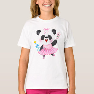 T-shirt Panda Ballerina Amoureux des animaux fille