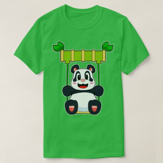 T-shirt Panda Bamboo Swing (Design devant)
