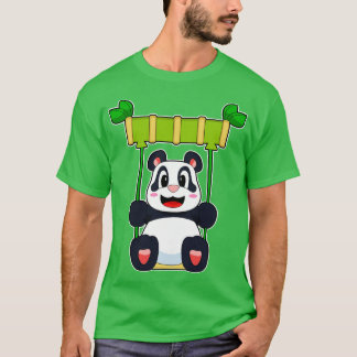 T-shirt Panda Bamboo Swing
