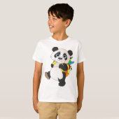 T-shirt Panda Bear avec sac à dos (Devant entier)