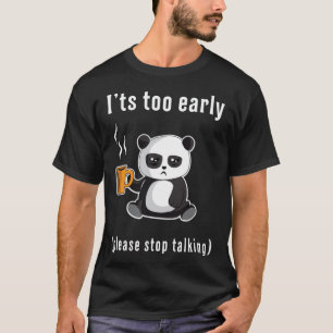 T-shirt Panda Bear Cute Animal Funny Love Café Cadeau café