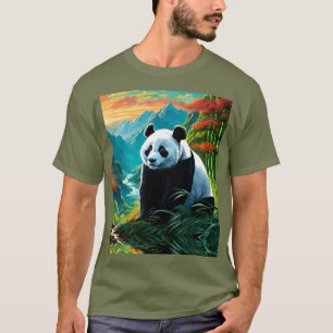 T-shirt Panda Bear dans les nuages