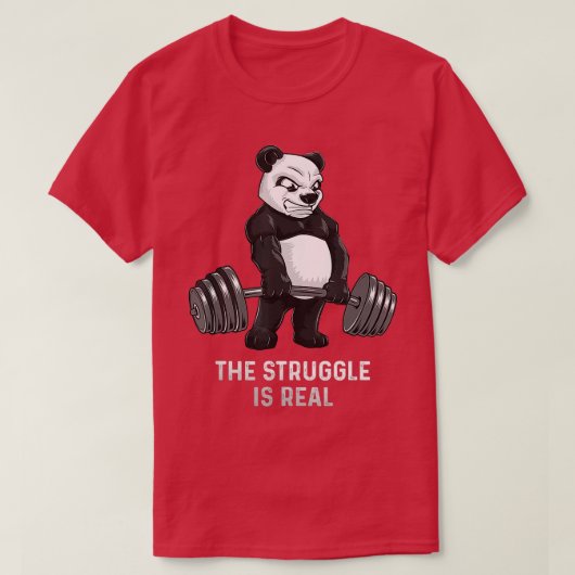 T-shirt Panda Bear Deadlifter SHIR Powerlifter Funny Bodyb (Design devant)