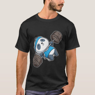 T-shirt Panda Bear Gym entraînement Banc de formation Poid