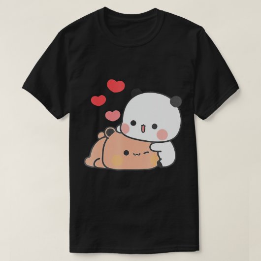 T-shirt Panda Bear Hug Bubu Dudu Valentines Day's Fun Idea (Design devant)