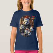 T-shirt Panda Bear Noël (Devant)