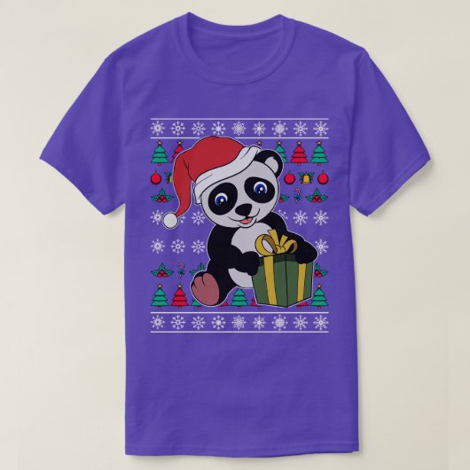 T-shirt Panda Bear Noël laid (Design devant)
